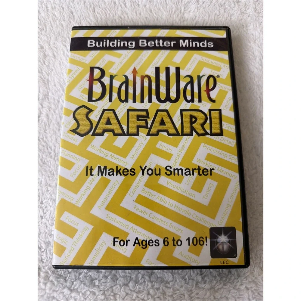 Brainware Safari Building Better Minds PC CD ROM B352 CIB MAC Travel Guide Card